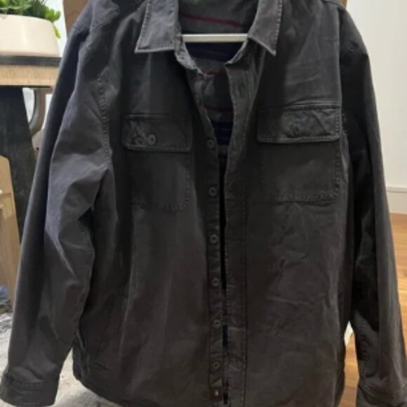 Faherty washed Black Men's Blanket Jacket size XLT - Picture 3 of 9